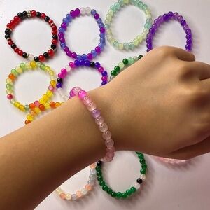 Colorful Beaded Kids Bracelet Set